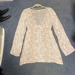 Coolchange long sleeve sheer dress size L